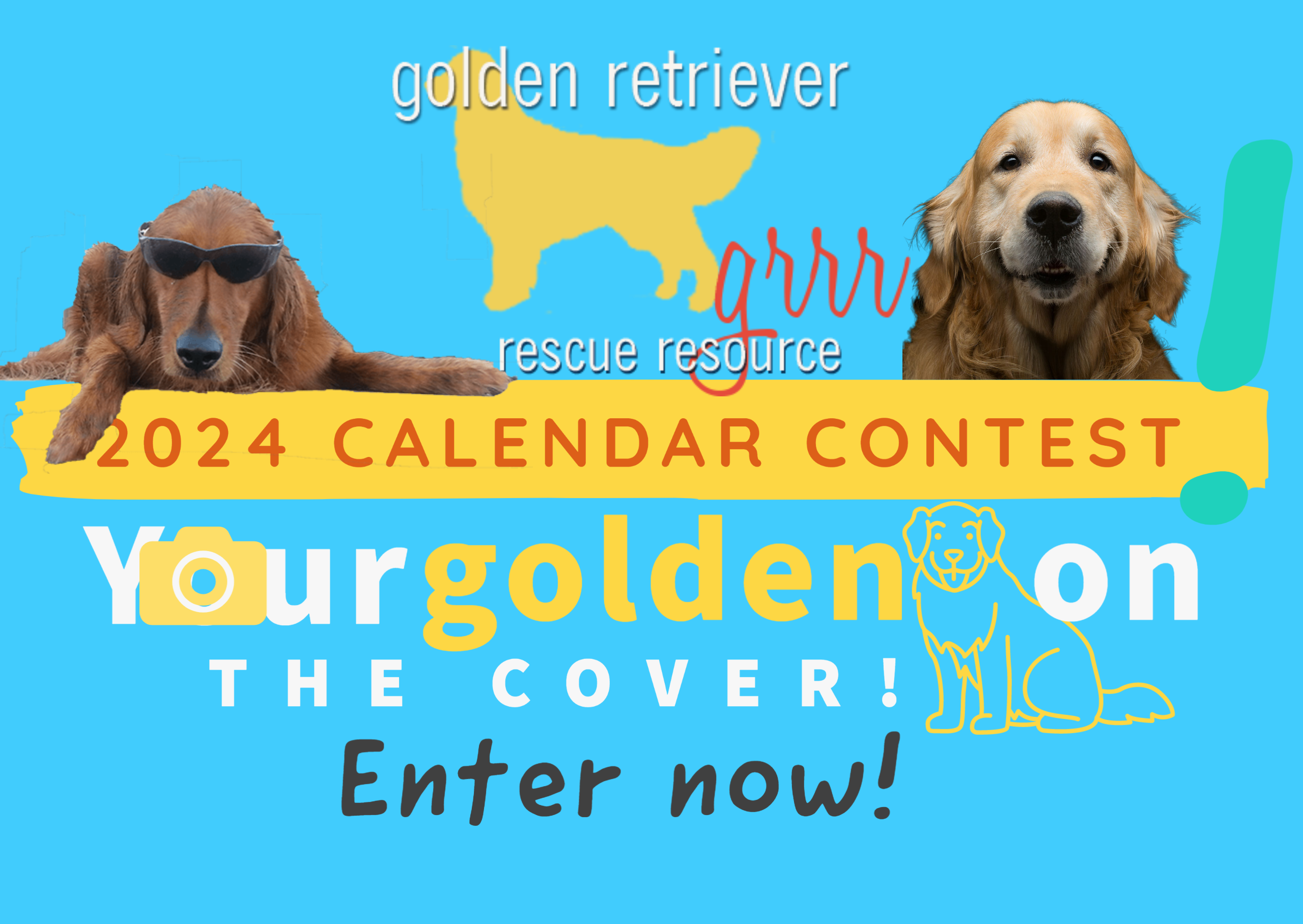 Golden Retriever Rescue Resource Calendar Contest for 2024